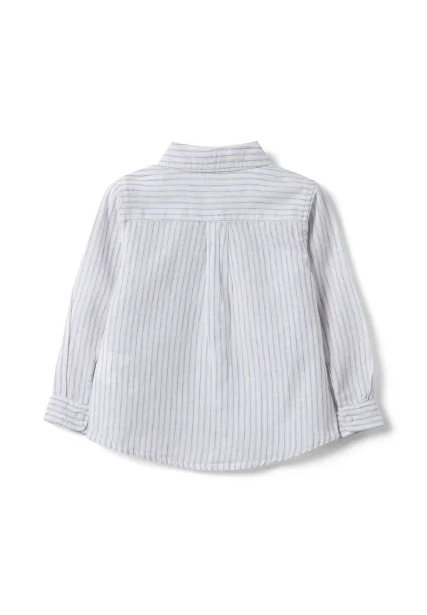 Рубашка из льна с хлопком Regular fit striped - shirt Ovs, белый, светло-синий — фото 2