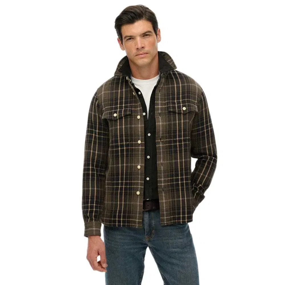 Рубашка с длинным рукавом Merchant Heavy Superdry, зеленый