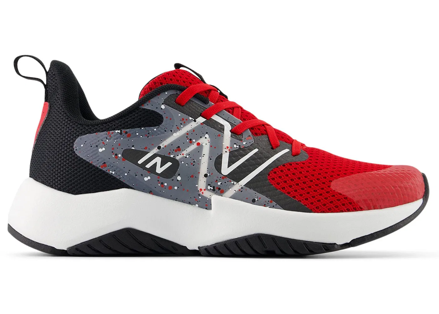 Детские кроссовки для бега с технологией Fresh Foam New Balance Rave Run v2 Lace, Team Red/Black/Black Cement