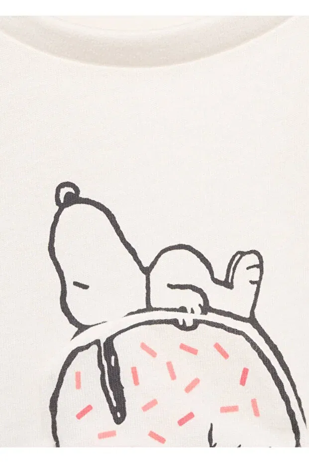 Детская футболка с принтом Snoopy Mango Baby, Off White — фото 4