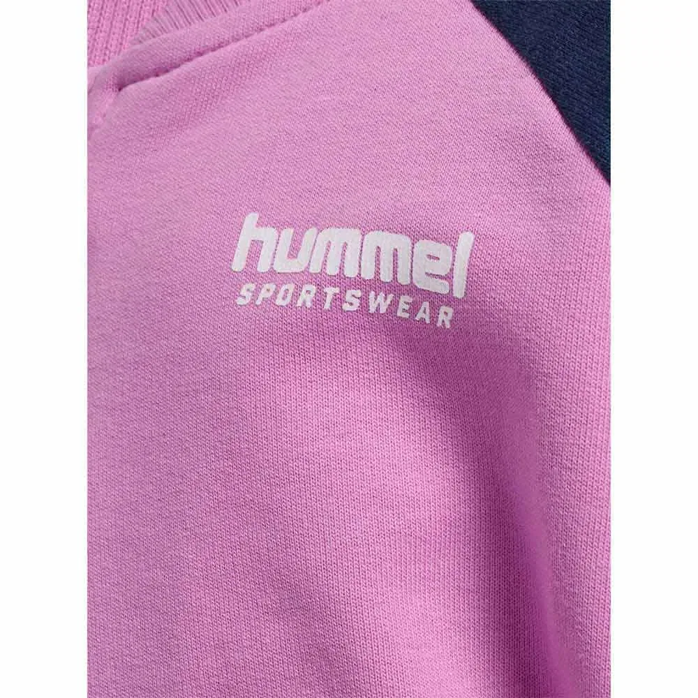 Худи на молнии Hummel Mini Loose Block, розовый — фото 4