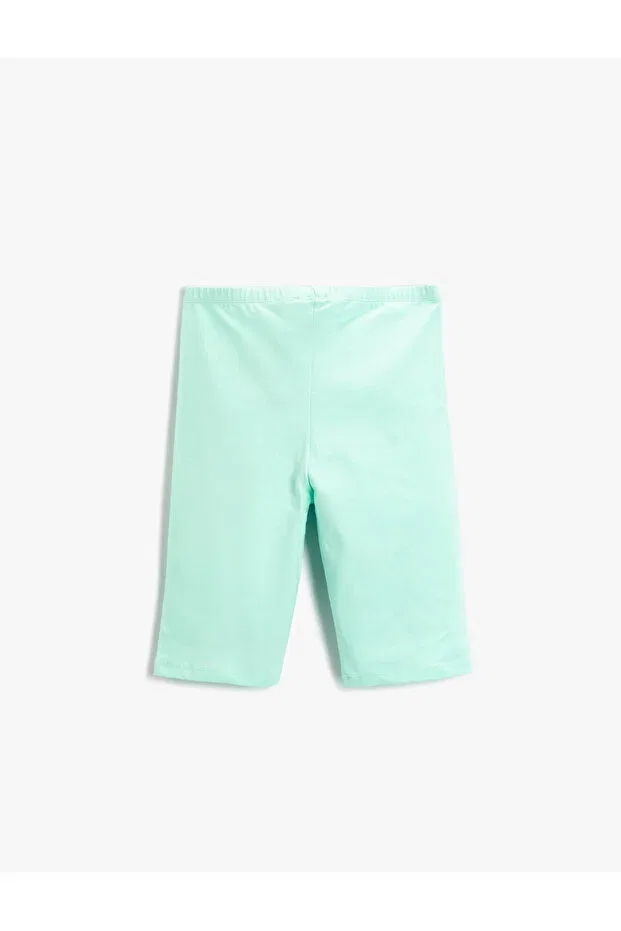 Детские леггинсы для девочек с принтом Unicorn printed bermuda tights cotton Koton, Green — фото 2