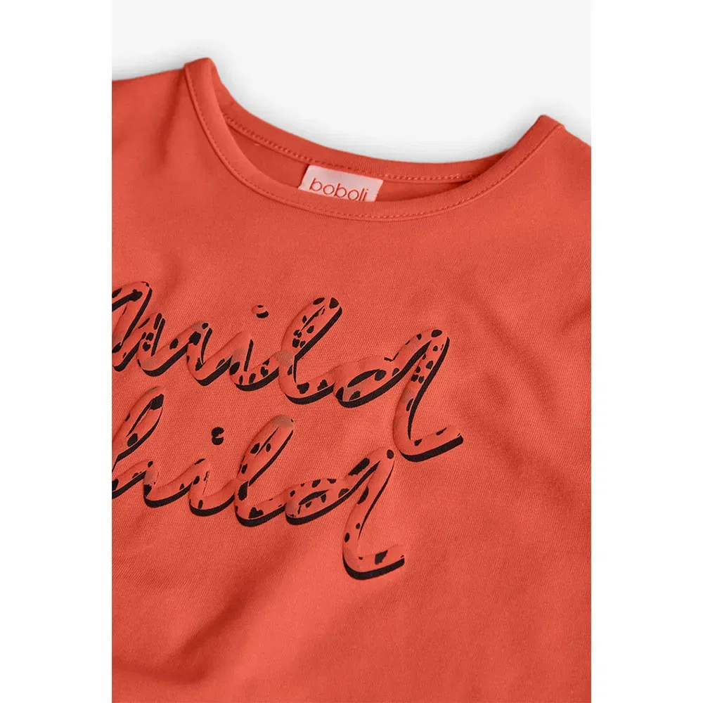 Футболка с длинным рукавом Stretch Knit Boboli, оранжевый — фото 3