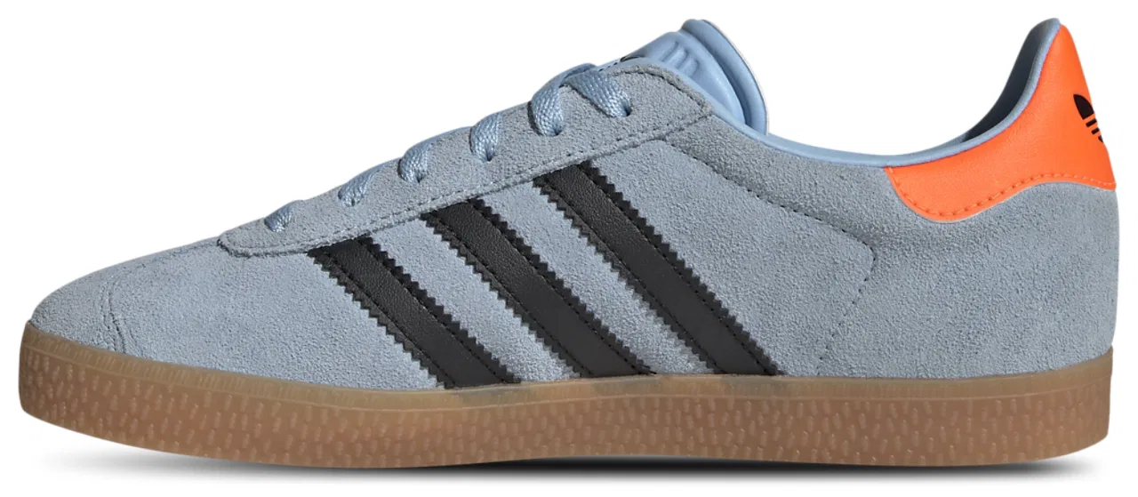 Кроссовки для девочек Gazelle Adidas, цвет Clear Sky/Black/Solar Orange — фото 2