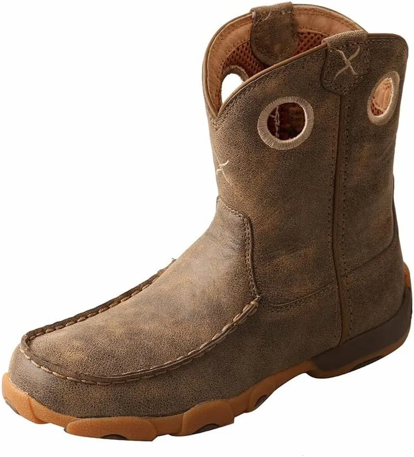 Детские ботинки для девочек с мокасиновым мыском Twisted X Kid's Driving Moc Boot, Bomber