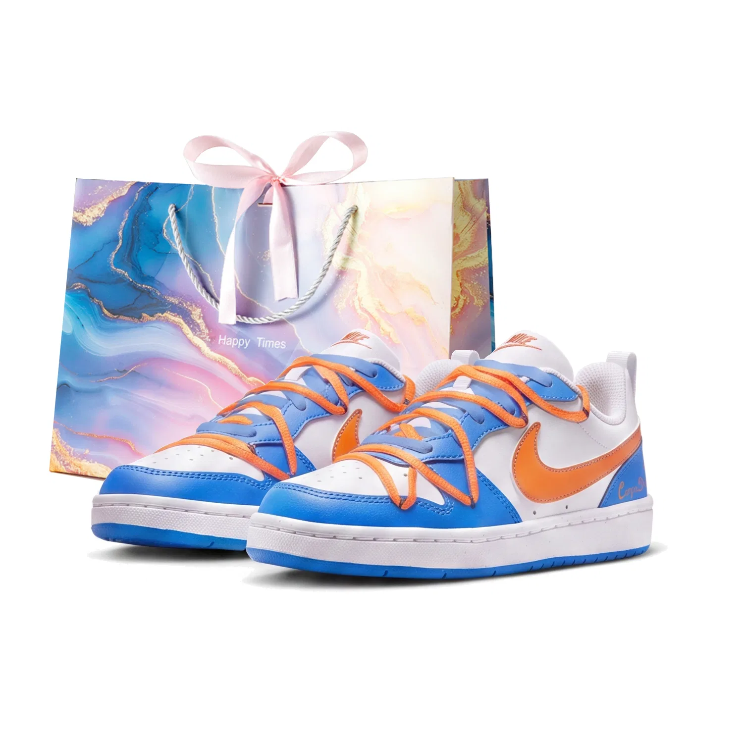 Детские скейтбординг-кроссовки Court Borough, Nike, Orange Blue