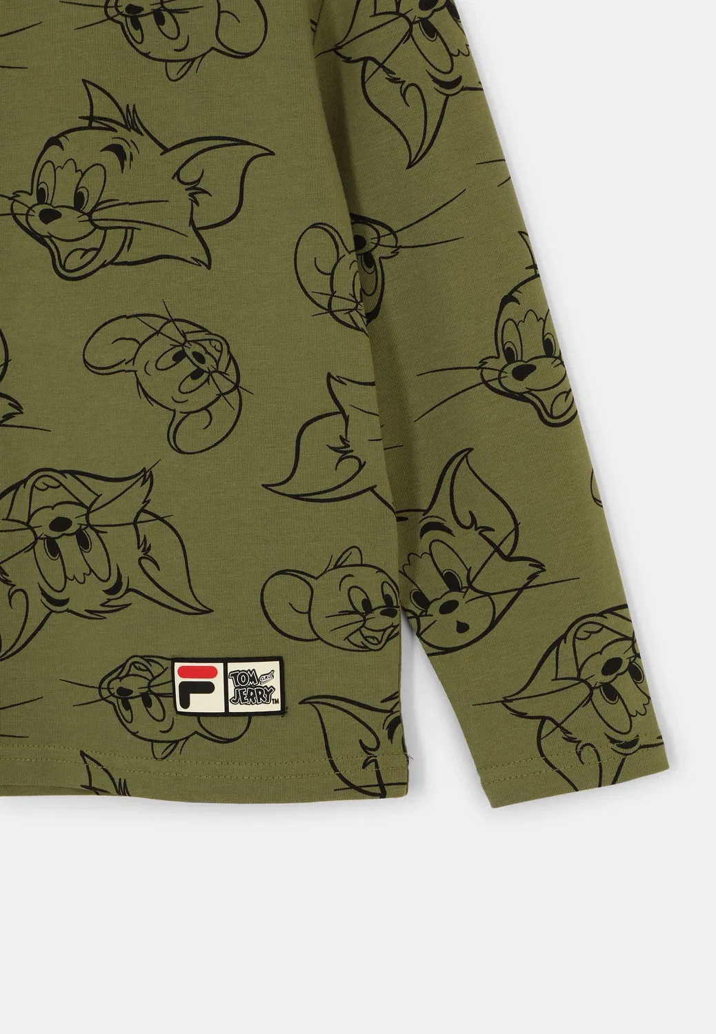 Футболка с длинным рукавом Fila, Loden Green Tom Jerry Aop — фото 4