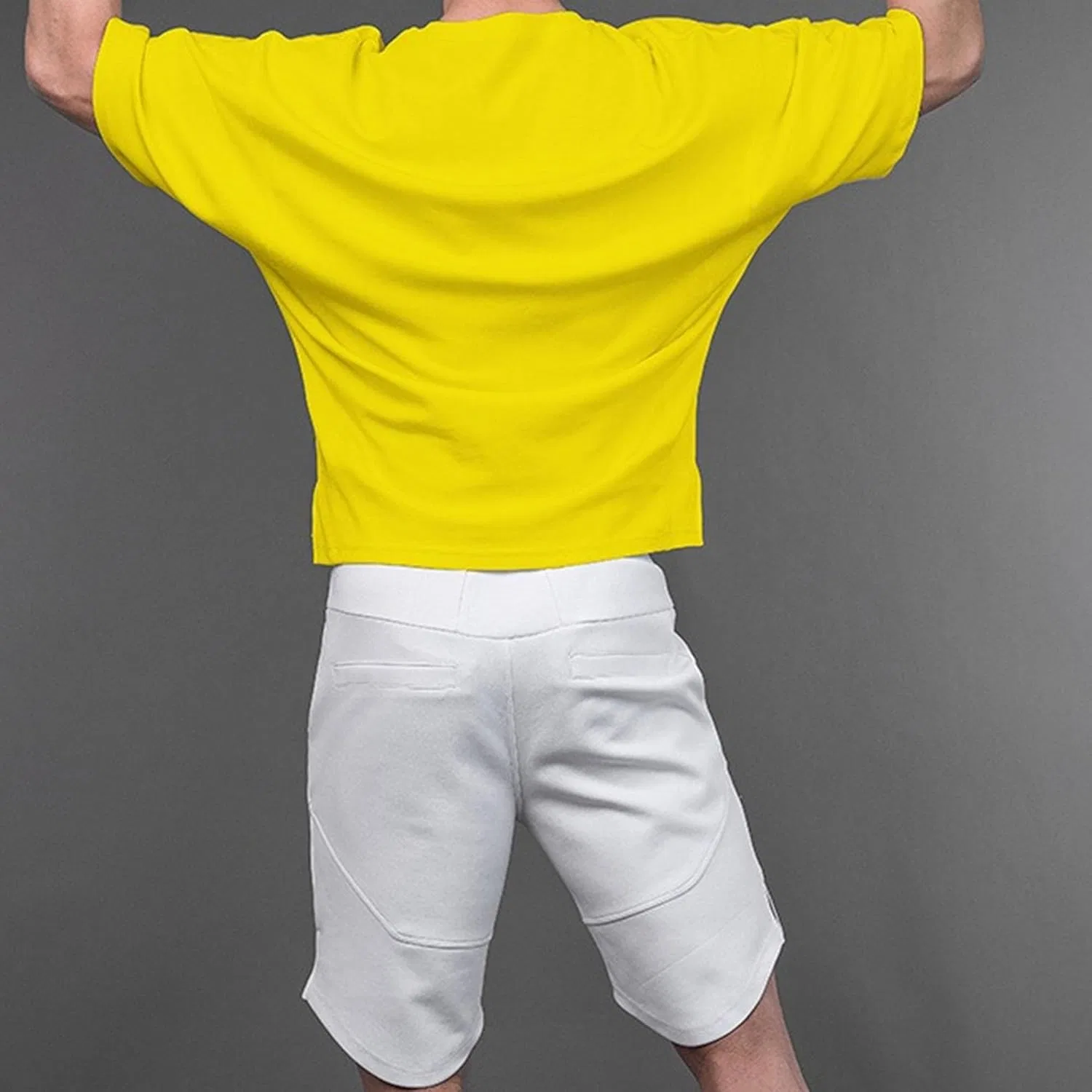 Мужская хлопковая футболка Athletic Crew-Neck, Yellow — фото 3