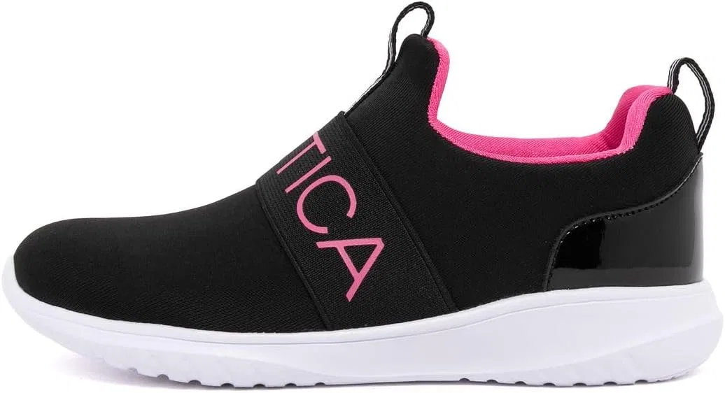 Детские кроссовки для девочек без шнуровки Nautica, Black — фото 4