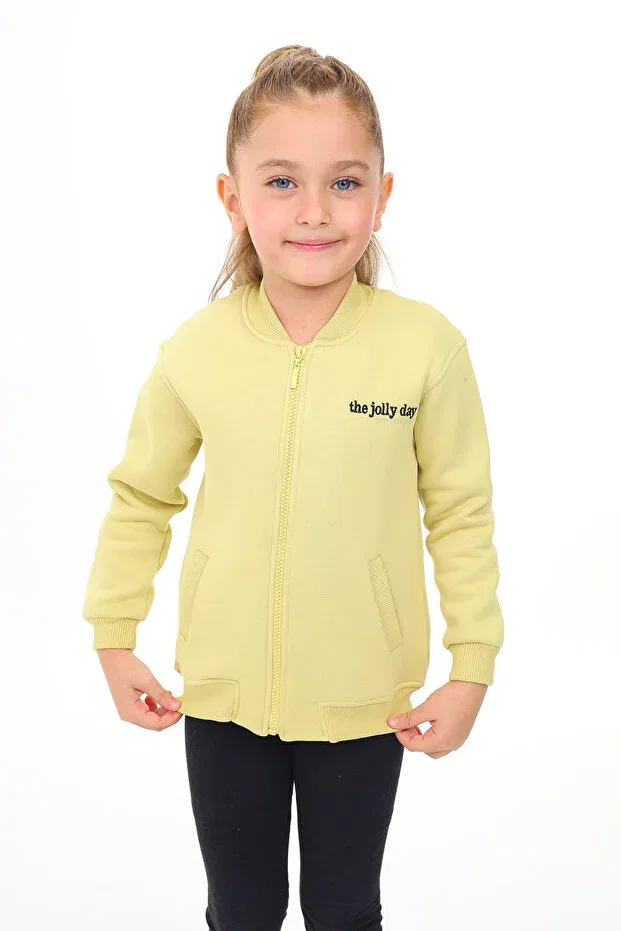 Детский кардиган с вышивкой для девочек Toontoy, Light Green