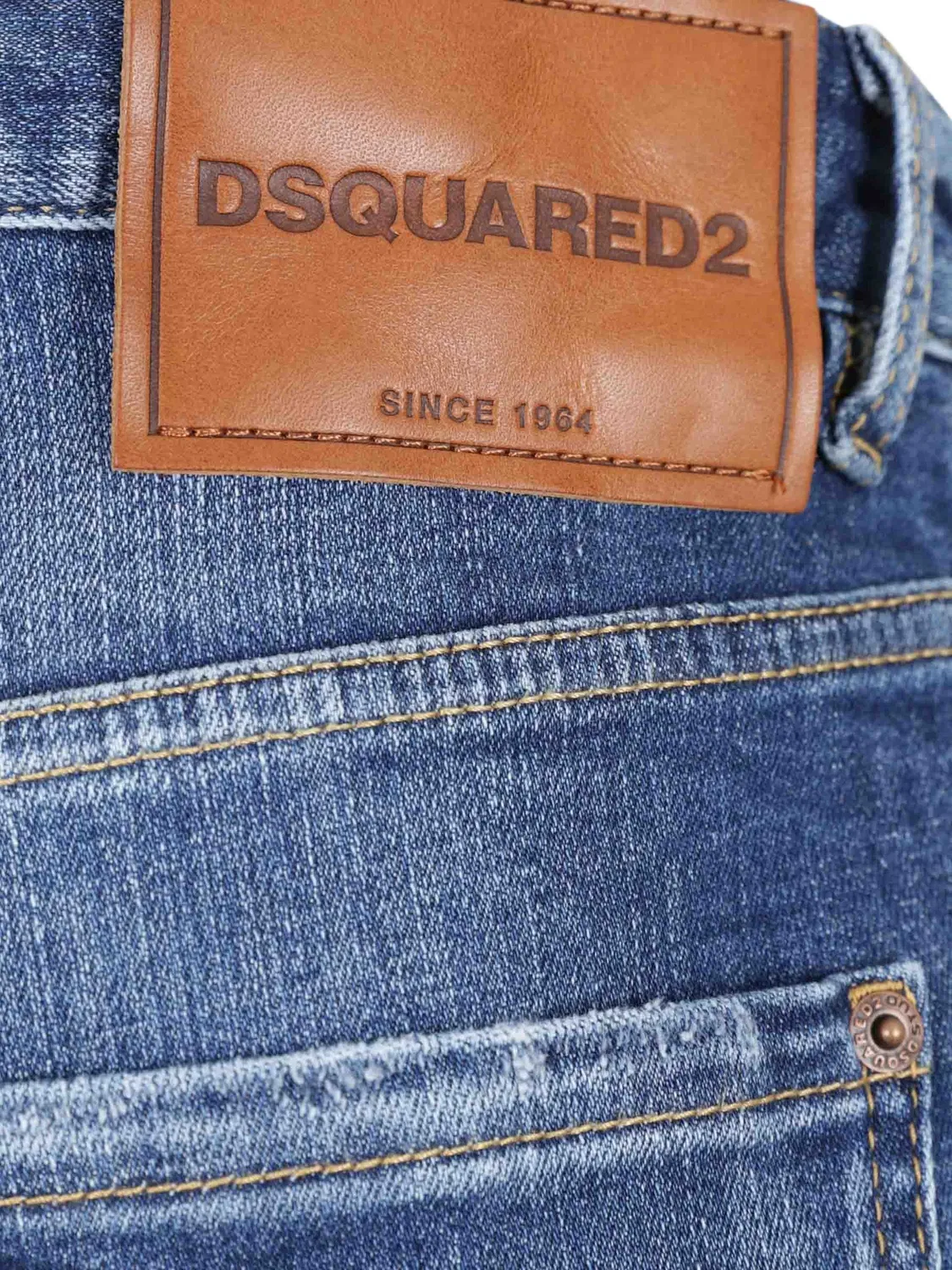 Шорты из рваного хлопка DSQUARED2, синий — фото 2