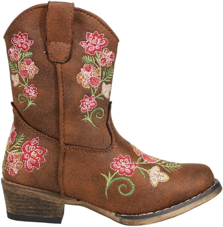 Детские ботинки для девочек Juliet ROPER, Brown Vamp/Flower Embroidery
