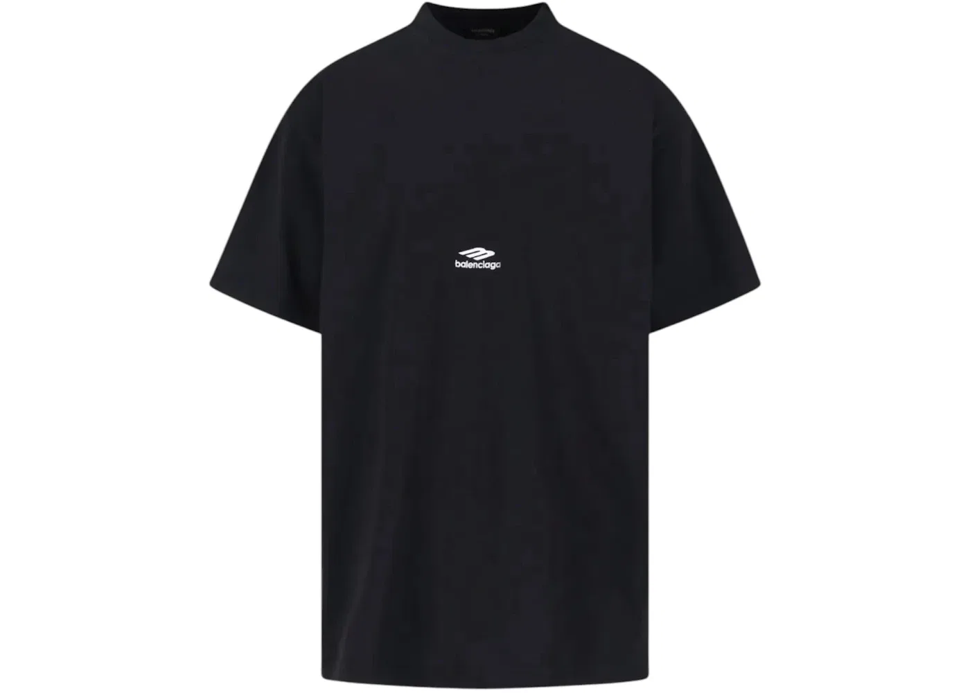 Мужская футболка оверсайз Balenciaga, Washed Black/White