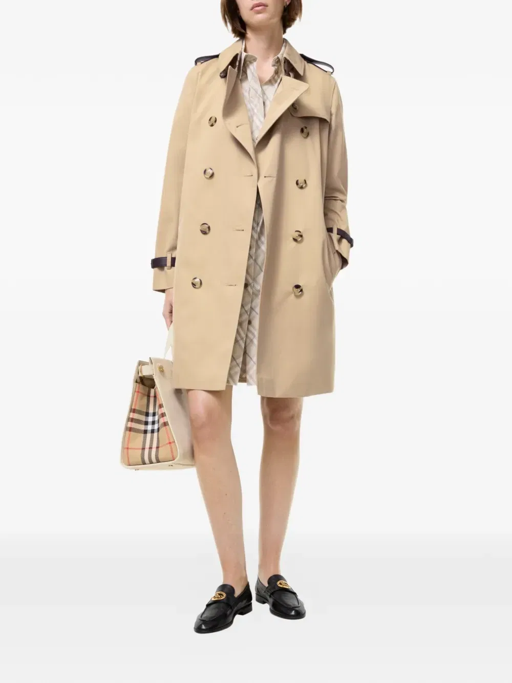 Тренч Kensington длины миди Burberry, бежевый — фото 2