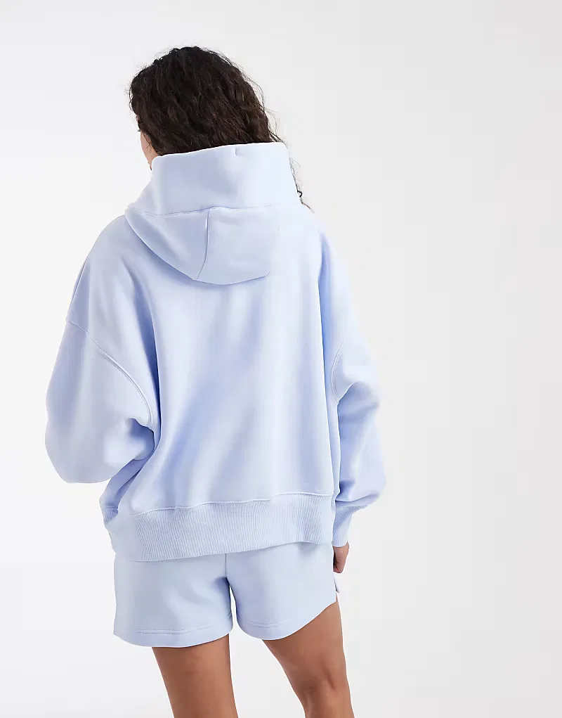 Толстовка Nike Phoenix Fleece оверсайз светло-голубой — фото 4