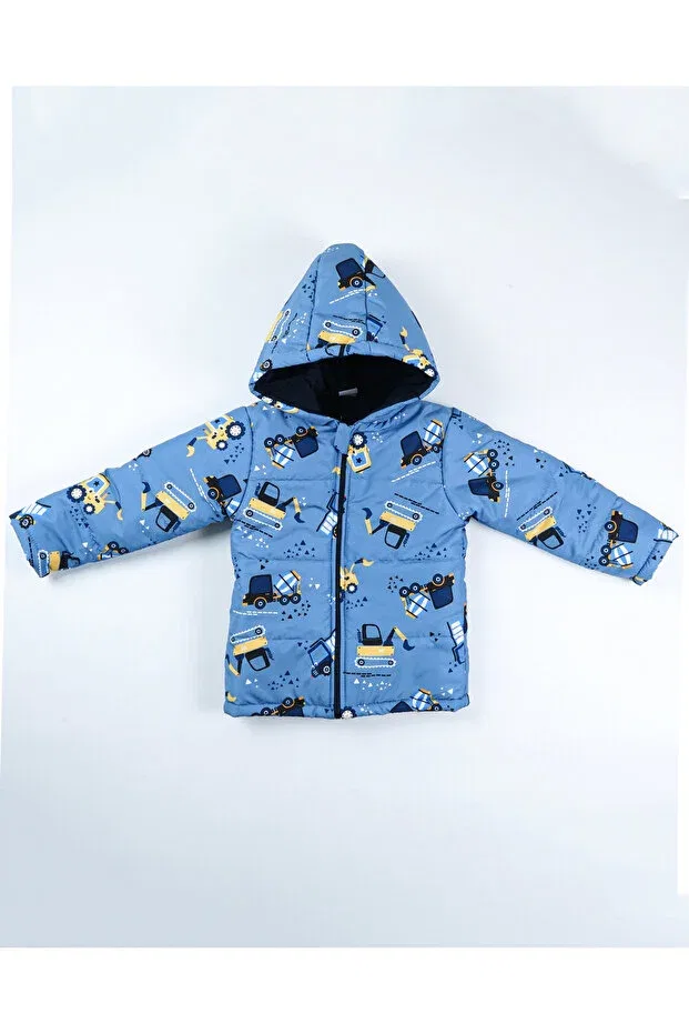 Детское пальто для девочек с принтом Car pattern Baby Minty, Navy Blue