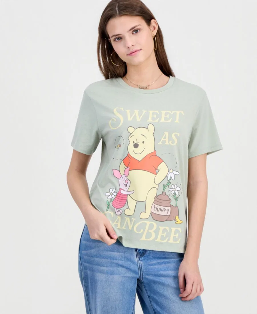 Футболка с длинным рукавом с принтом Winnie The Pooh Disney, Green