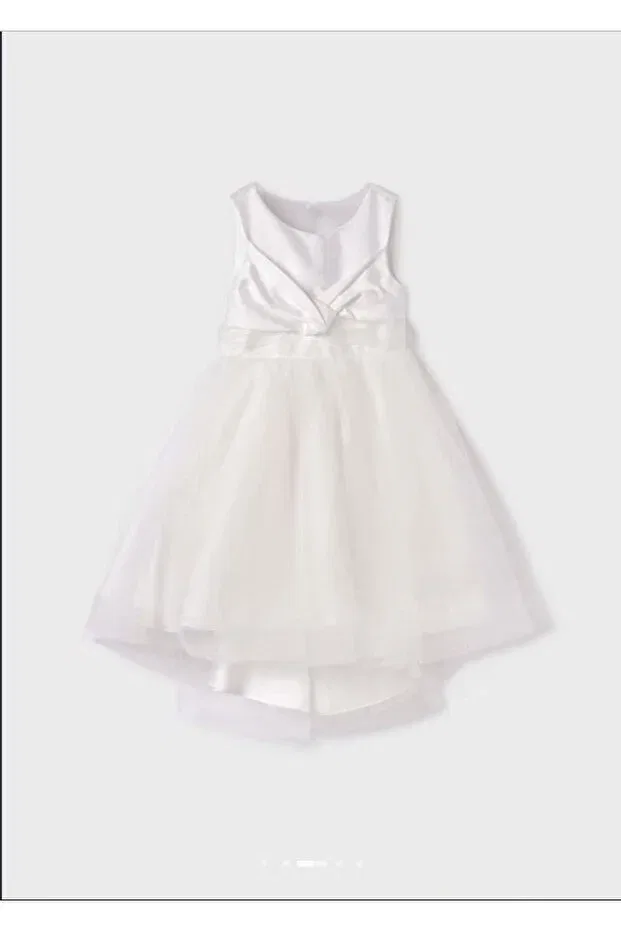Детское платье для девочек из тюля Sleeveless Abel & Lula, White — фото 3