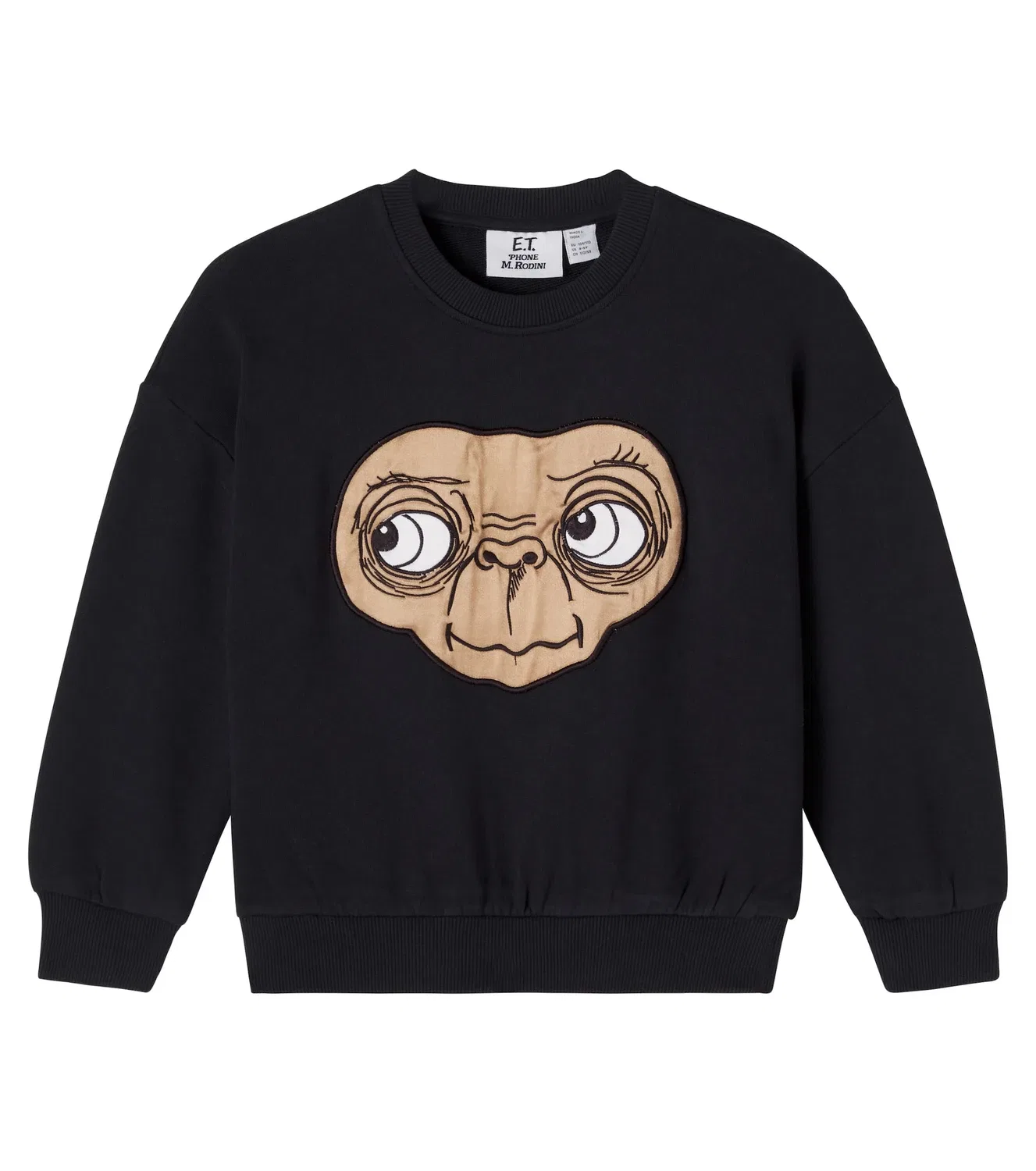 Свитшот хлопковый E.T. Mini Rodini, черный