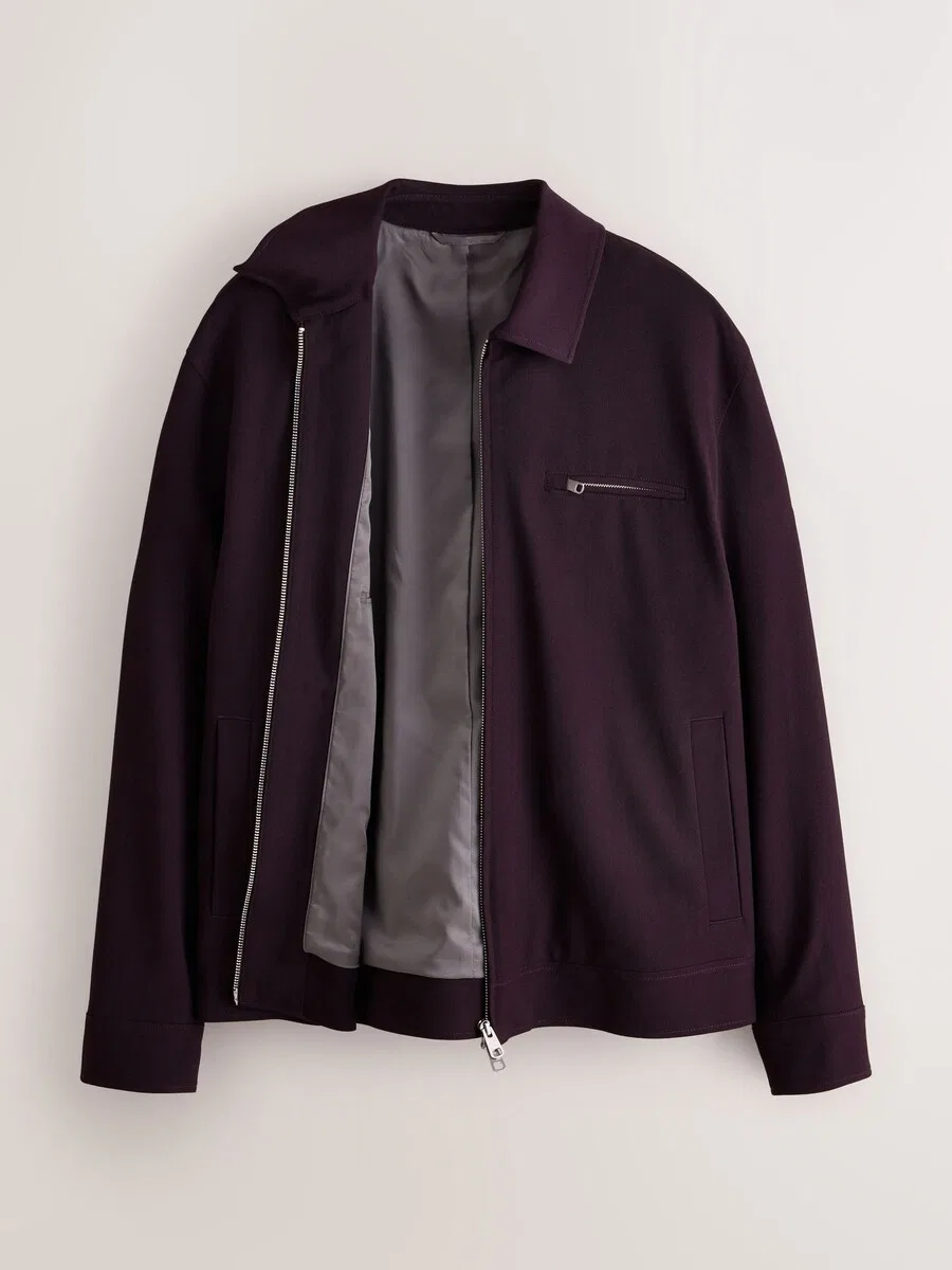Куртка Next Between-Season Jacket 'Motionflex' в винно-красном цвете — фото 3