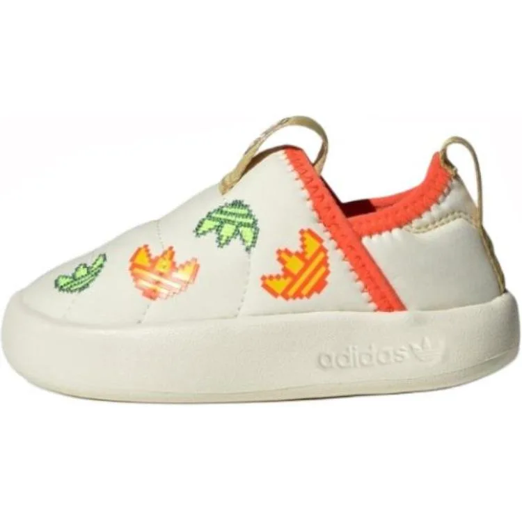 Adidas Originals Puffylette нескользящие амортизирующие износостойкие низкие кроссовки для малышей ecru