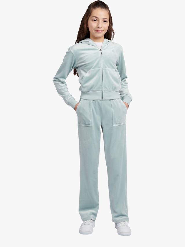 Детские спортивные брюки с пайетками и широкими штанинами Juicy Couture, Gray Mist — фото 2
