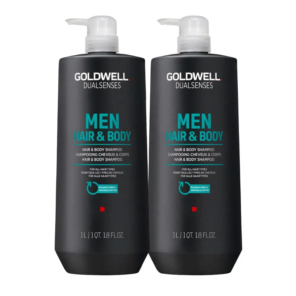 Мужской шампунь для волос и тела «Dualsenses Men» от Goldwell, 2 x 1000 мл Goldwell