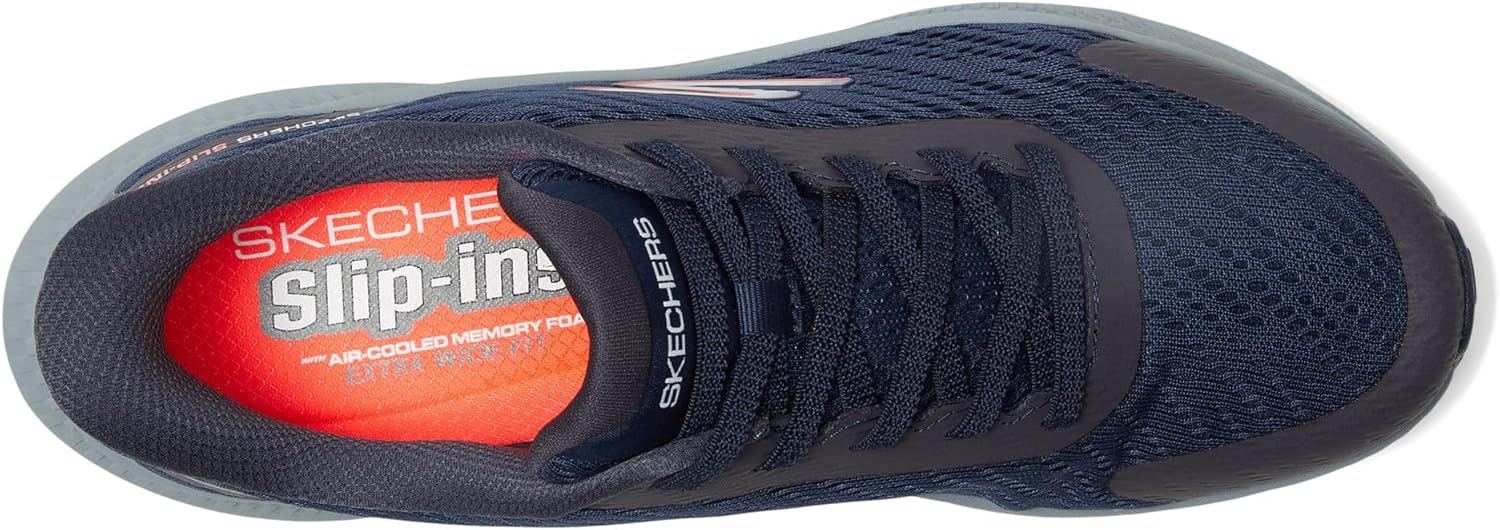 Мужские кроссовки Skechers Hands Free Slip-ins Go Run Consistent 2.0 - Worldview, темно-синий — фото 2
