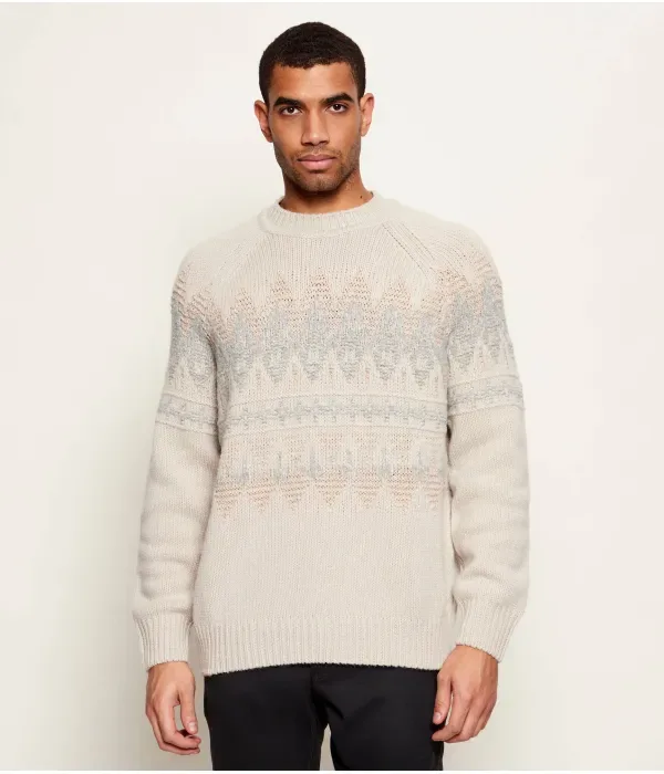 Шерстяной свитер Каромбо relaxed fit Boss Orange, бежевый
