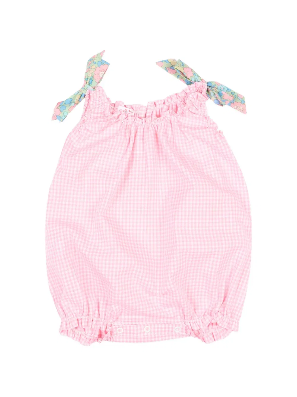 Комбинезон в клетку с оборками Pesciolino Rosso Kids, розовый