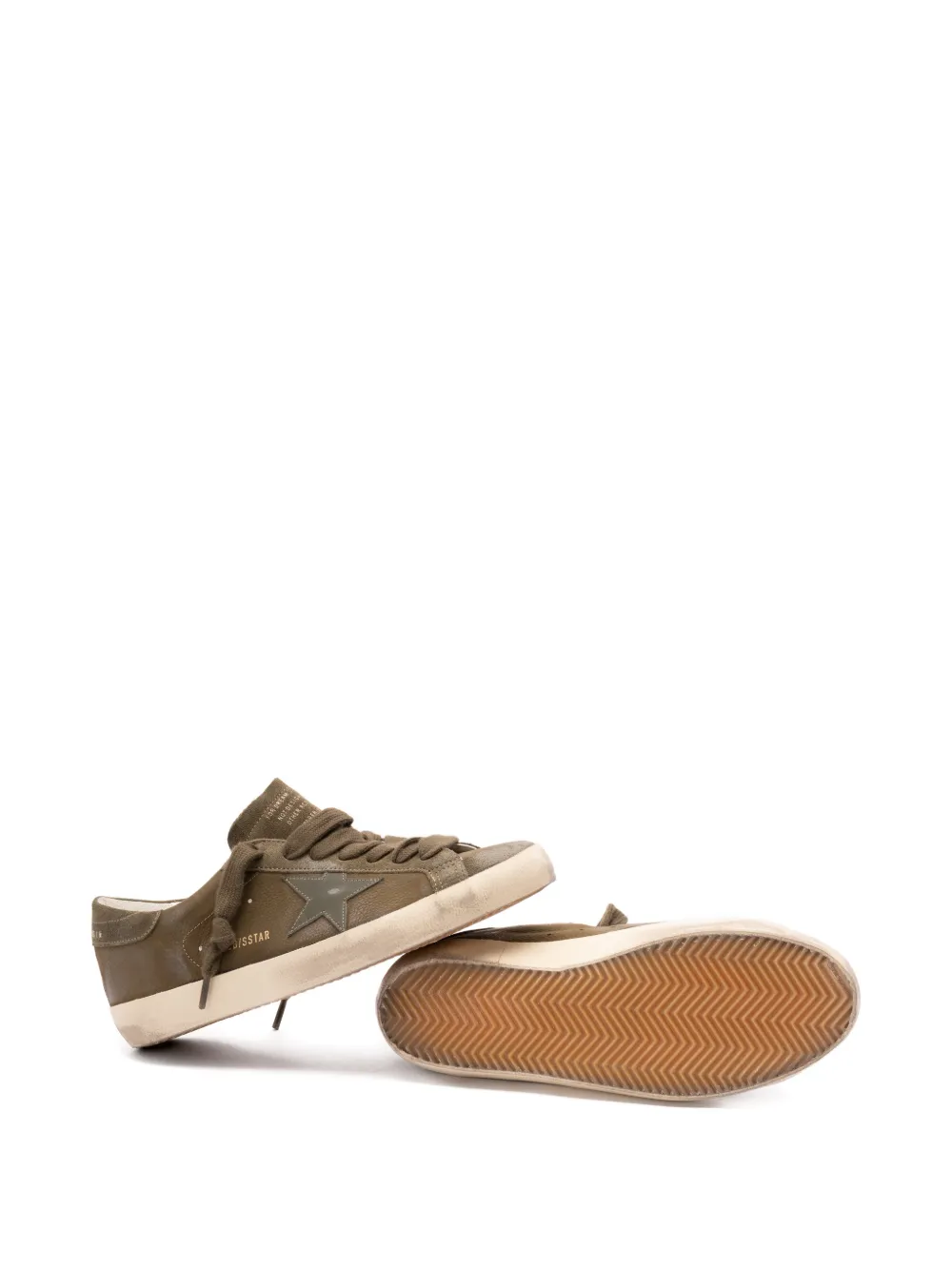 Кеды Super-Star Golden Goose, зеленые — фото 4