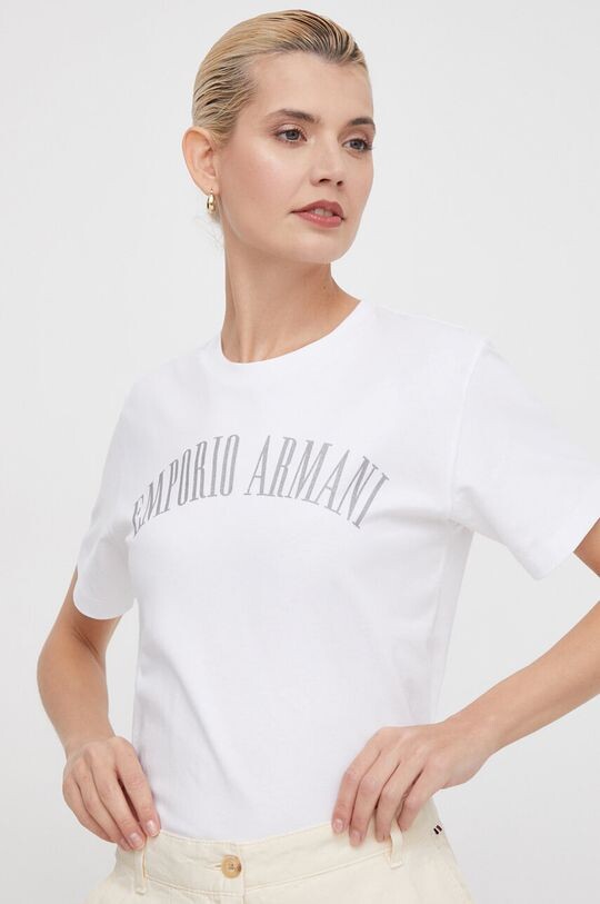 

Хлопковая футболка Emporio Armani, белый