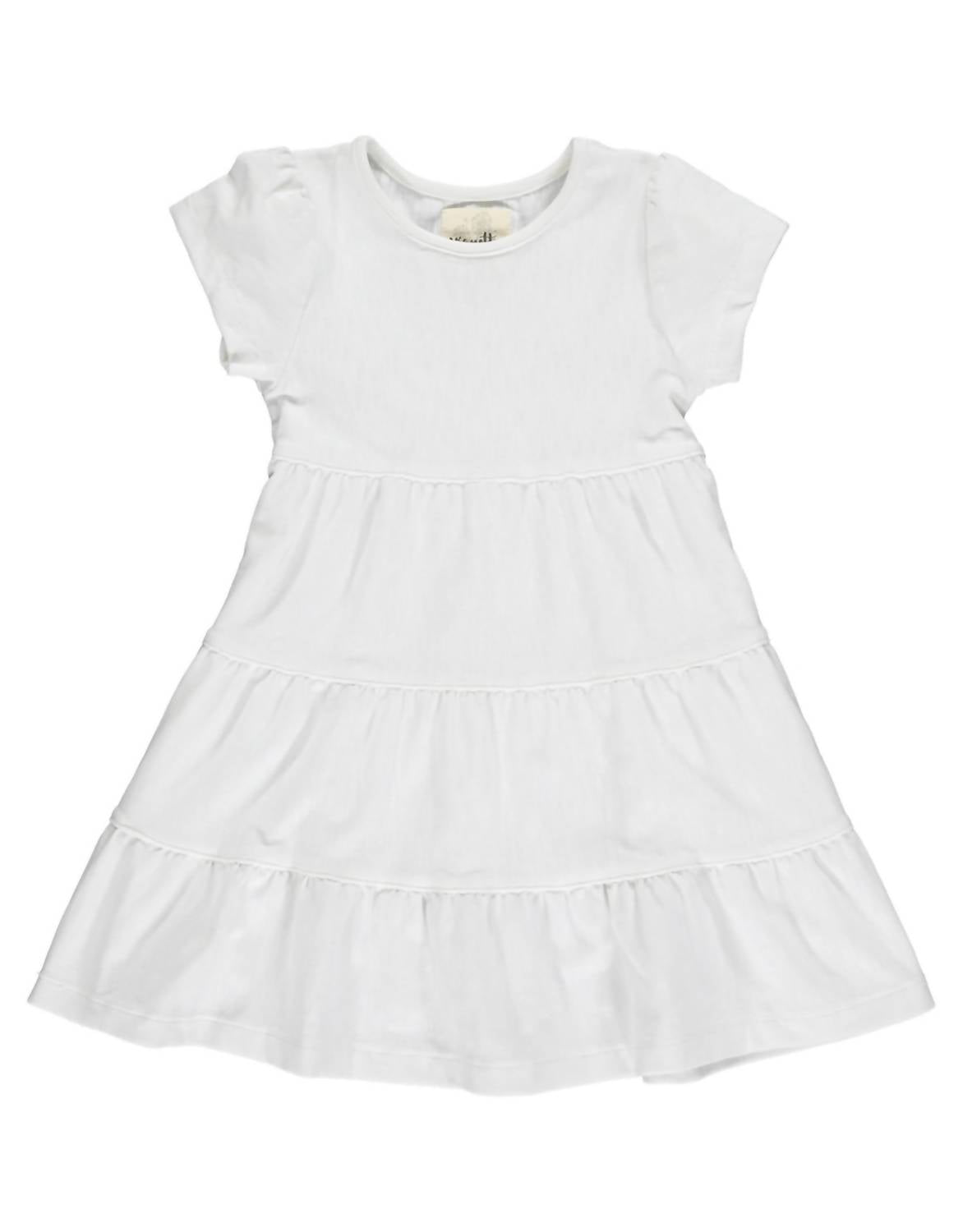 

Детское платье Iona в белом цвете с ярусами VIGNETTE