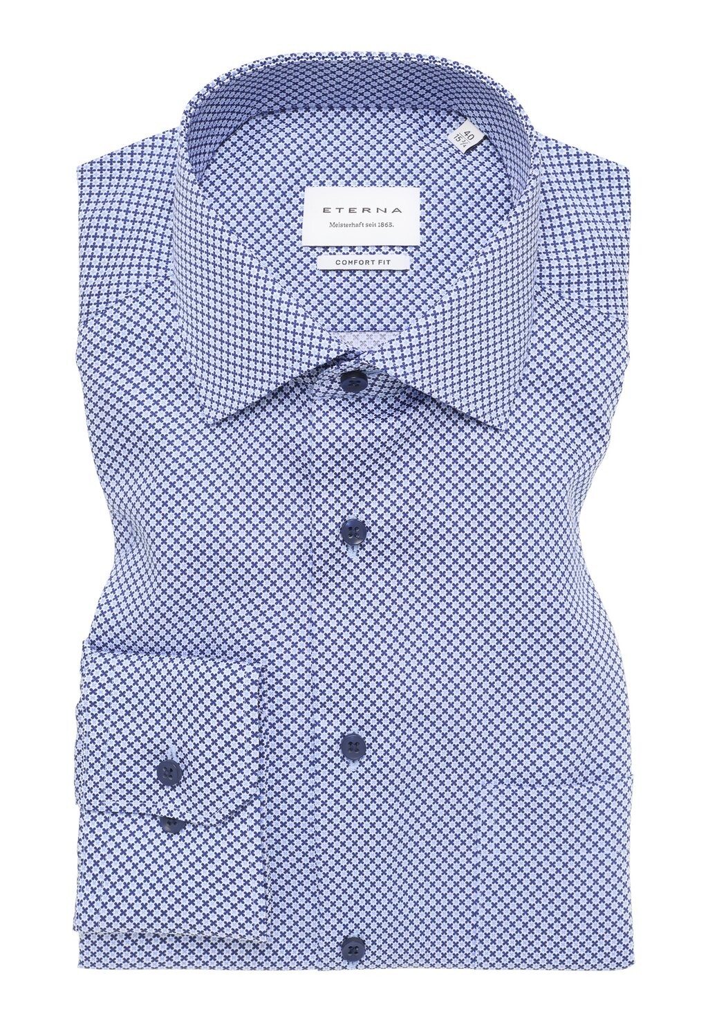 

Рубашка PRINT-HEMD COMFORT FIT Eterna, синий