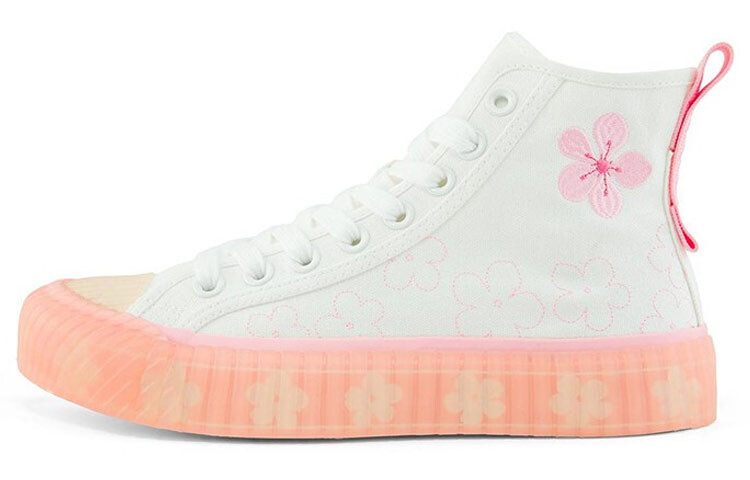 

Кеды Kappa Canvas Shoes Unisex High-Top White Pink