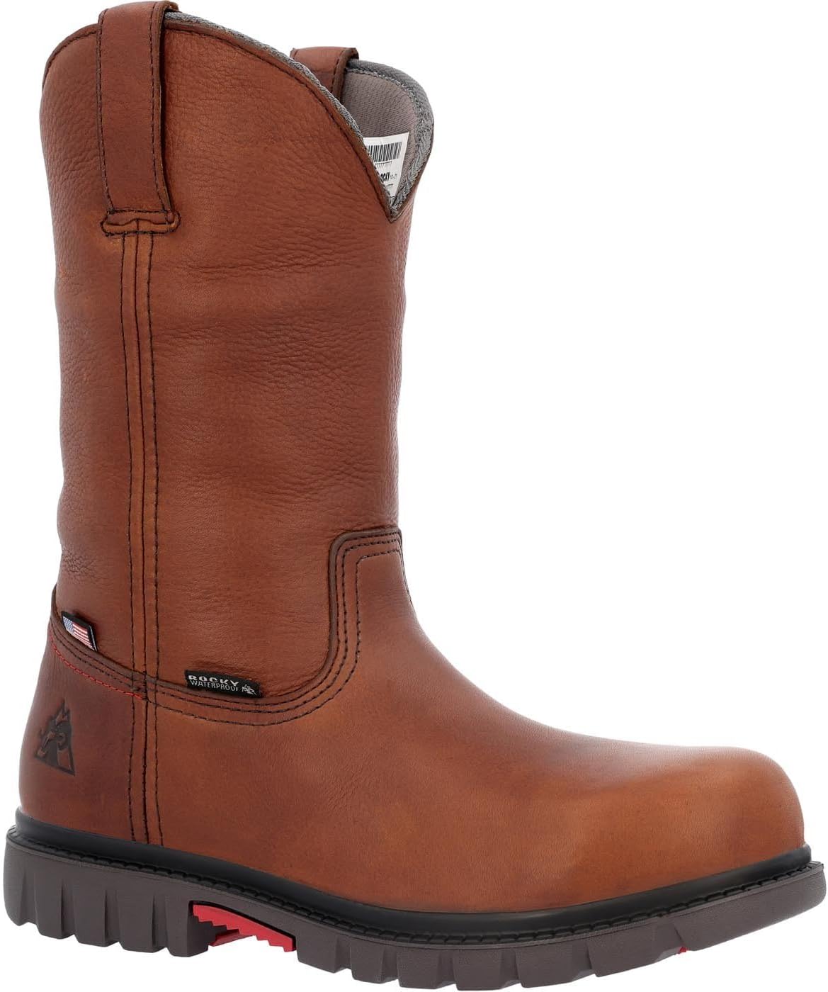 

Ботинки ROCKY Worksmart с водонепроницаемым композитным носком и удобным входом, коричневый