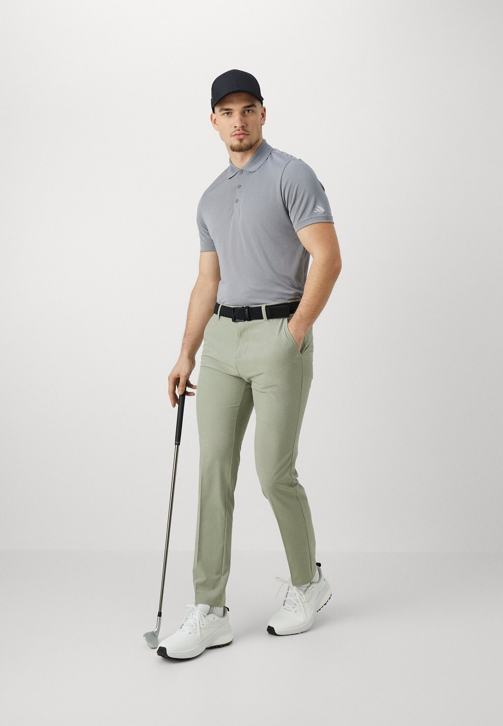 Поло adidas Golf, серая тройка — фото 2