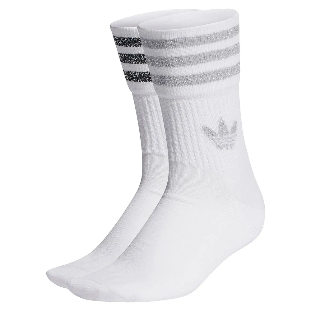 

Носки adidas Originals Mid Cut Glitter, белый