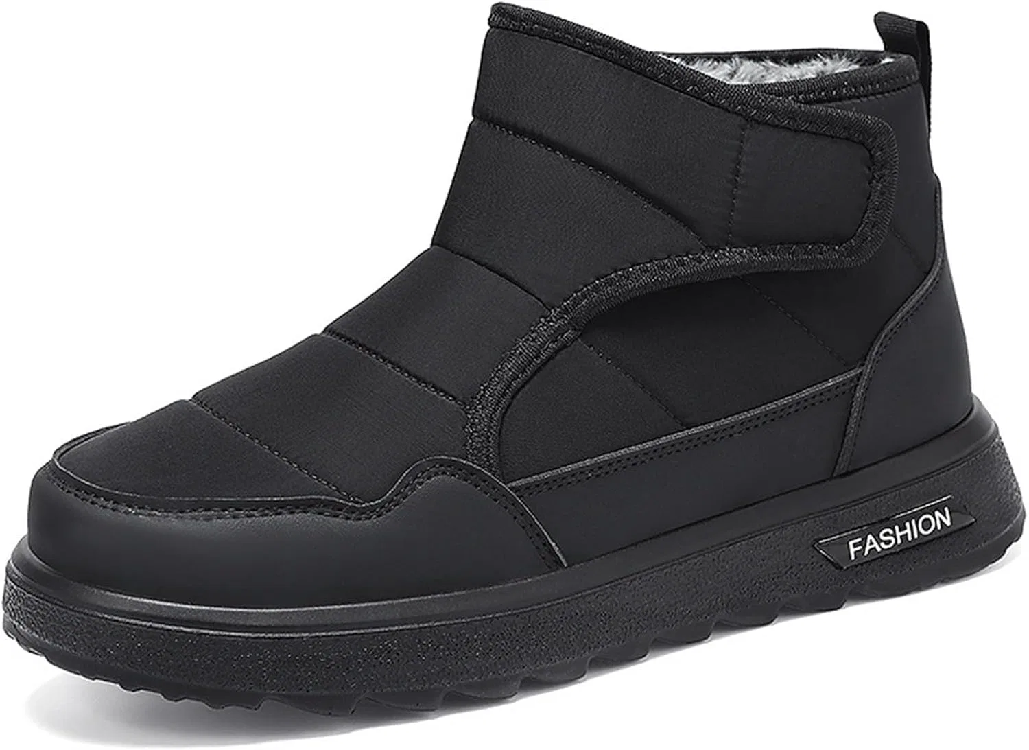 Женские ботинки Anchor Boots 2026 Мужские зимние утепленные ботинки без шнурков с мягкой подошвой, высокие, термоботинки для активного отдыха и повседневного использования Generisch, Black — фото 3