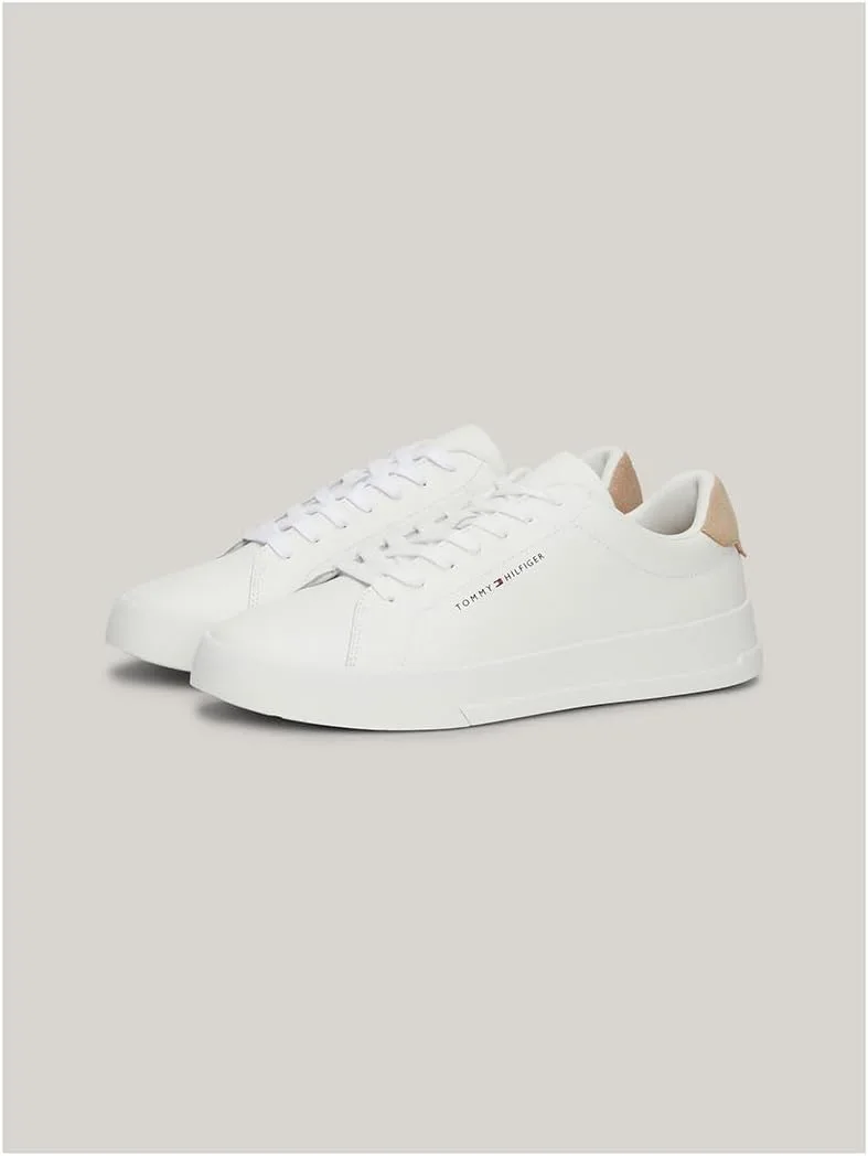 Мужские кроссовки Tommy Hilfiger Th Court из зернистой кожи ESS, белый — фото 3