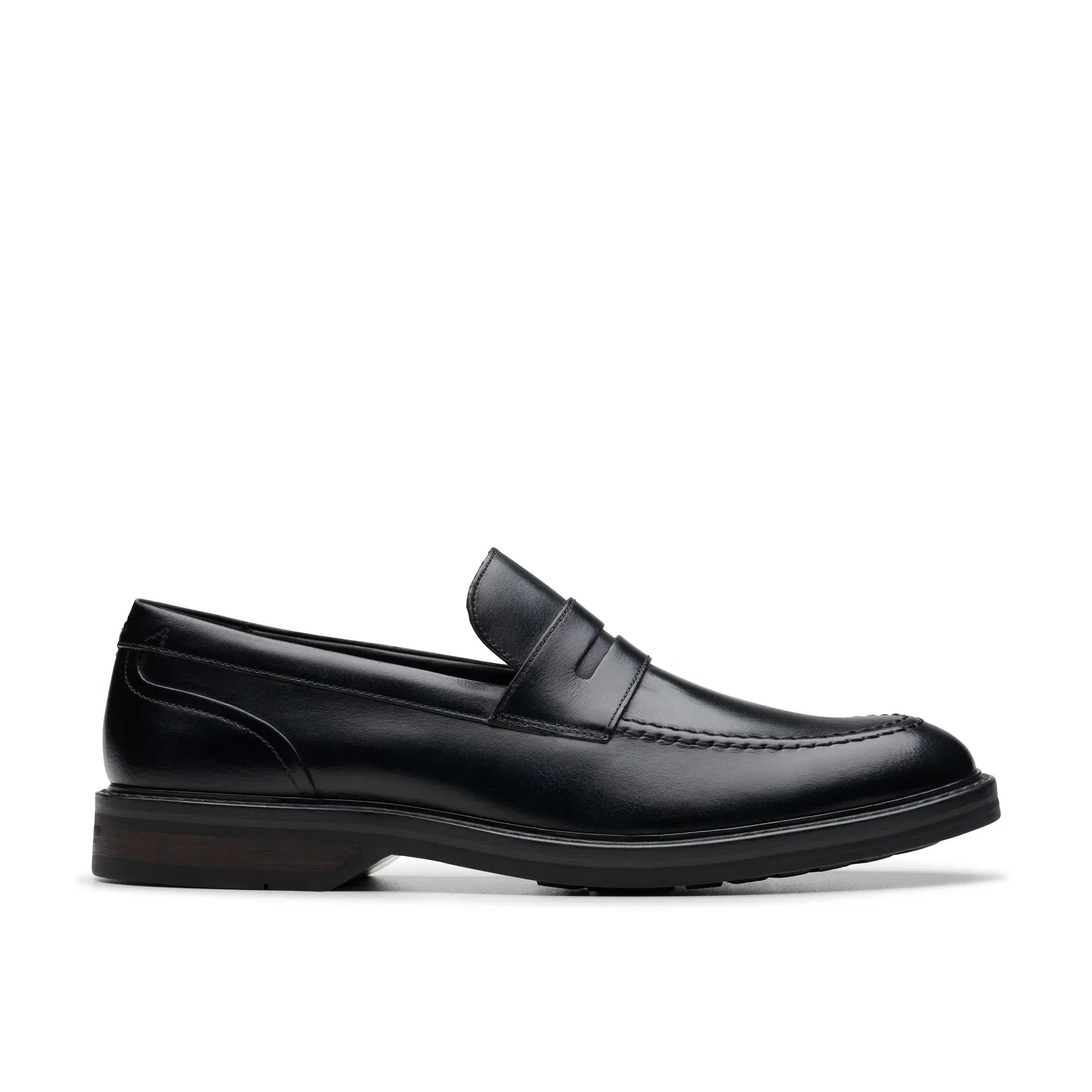 Туфли-лоферы кожаные Clarks, черный