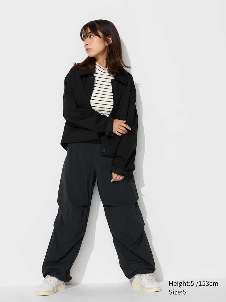 

Брюки-Парашют heattech короткие Uniqlo, цвет 09 черный