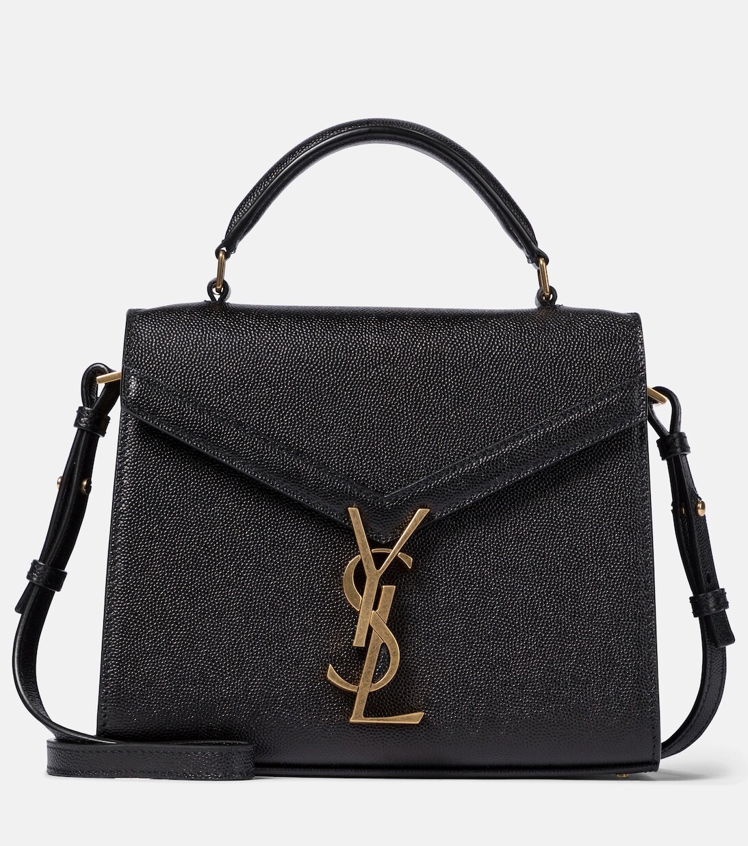 

Кожаная сумка через плечо Cassandra Mini Saint Laurent, черный