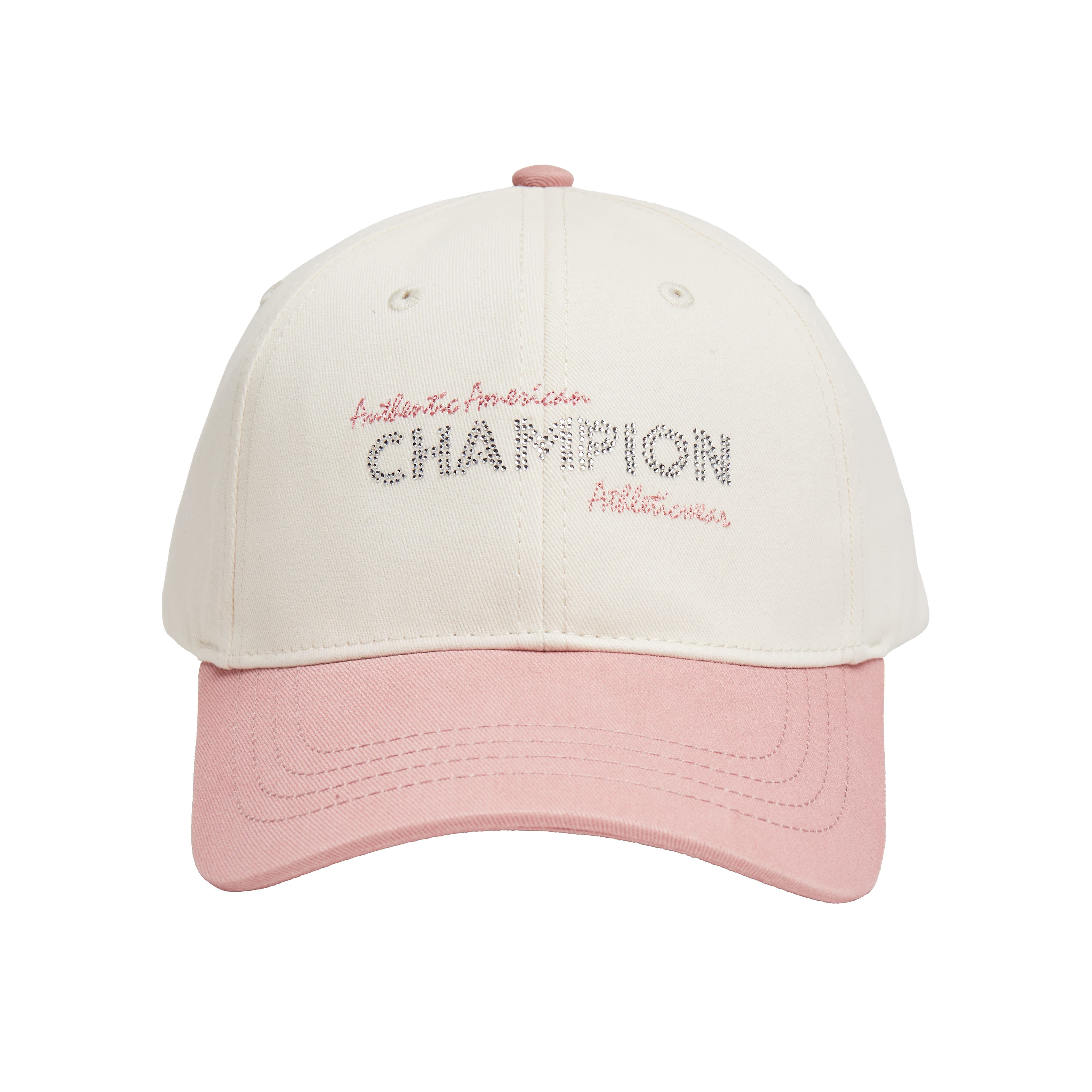 

Champion Хлопковая бейсболка унисекс, Milk White/Panju Red