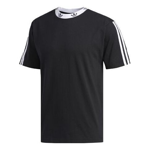 

Футболка с трилистником в рубчик Adidas, черный
