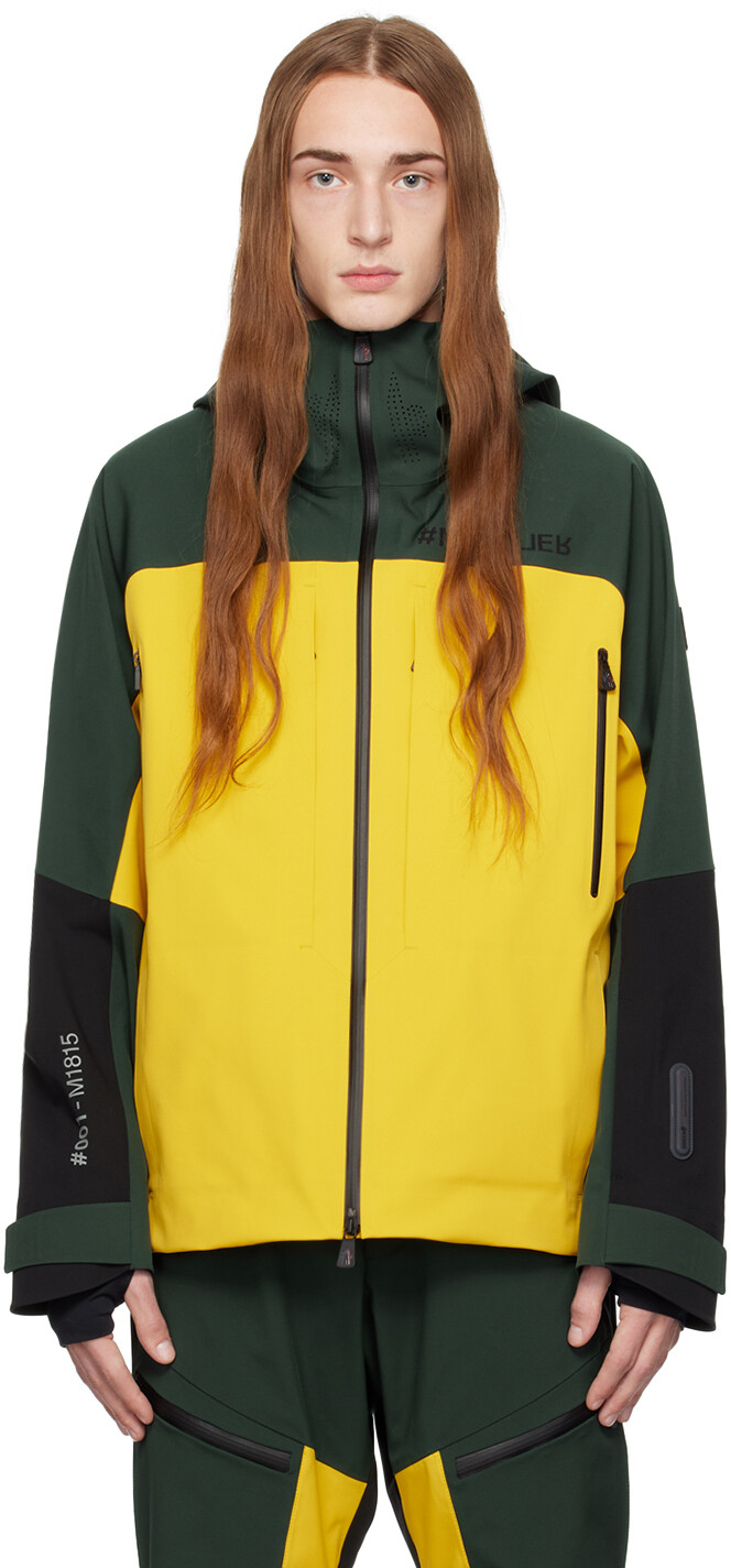 

Moncler Grenoble Желто-зеленая куртка Brizon, Зеленый, Moncler Grenoble Желто-зеленая куртка Brizon