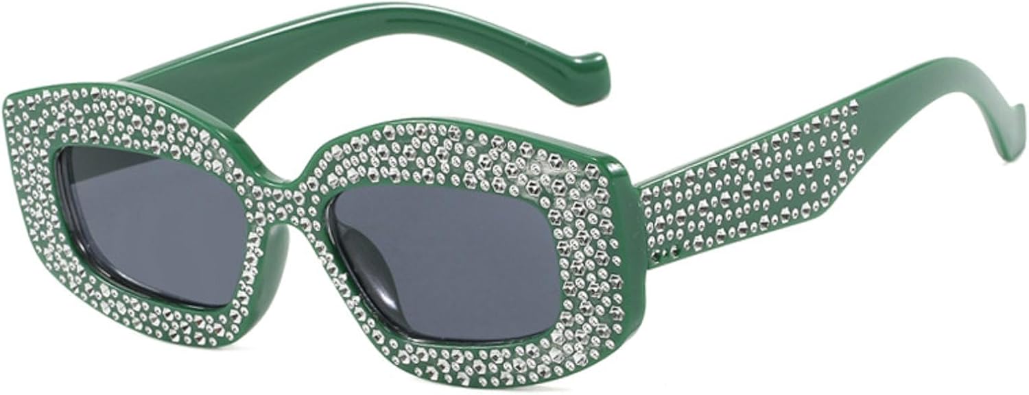 

Популярные солнцезащитные очки с бриллиантами для женщин, роскошные модные очки со стразами, солнцезащитные очки для женщин, трендовые квадратные очки UV400 N45 mincl, Green