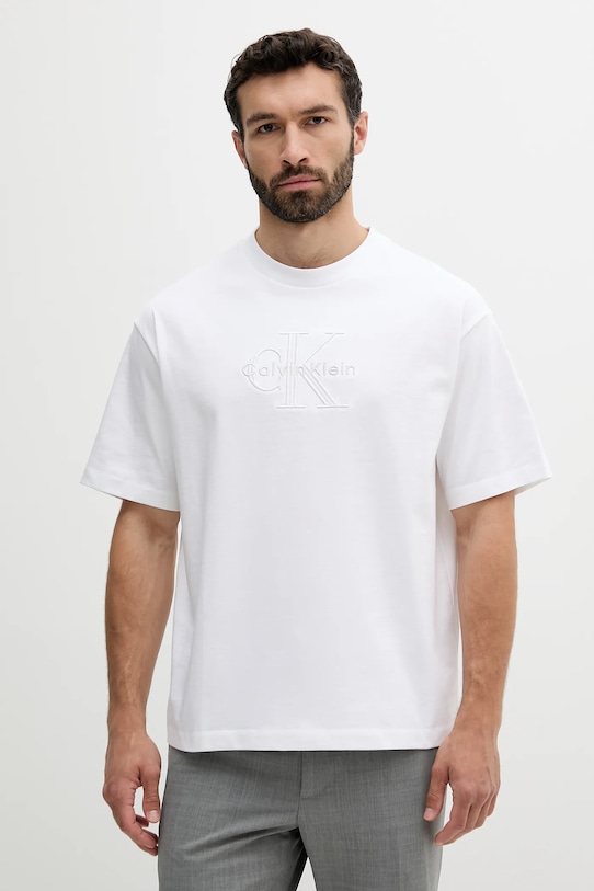 

Хлопковая футболка Calvin Klein Jeans, белый