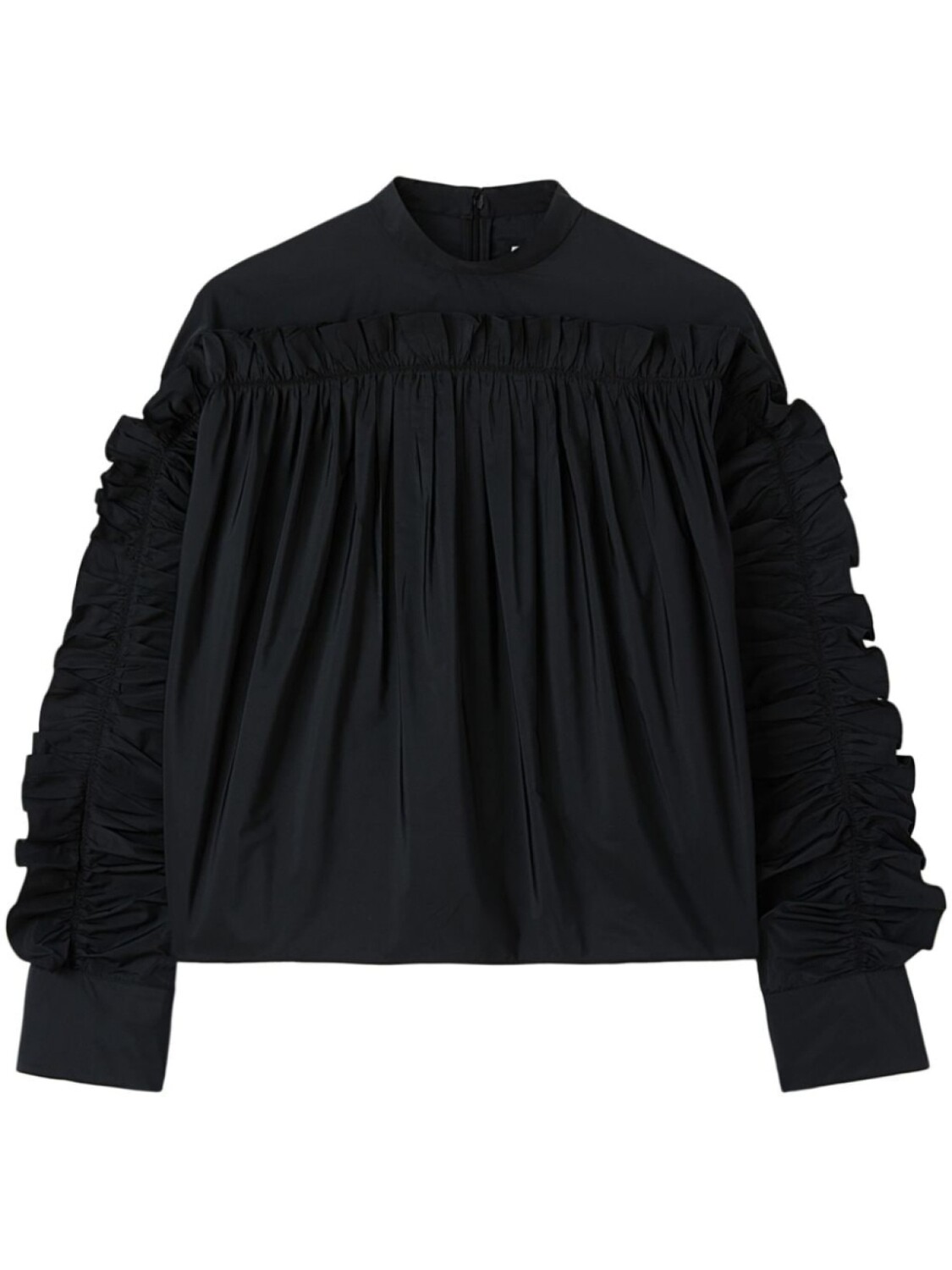 

Jil Sander толстовка с оборками, черный
