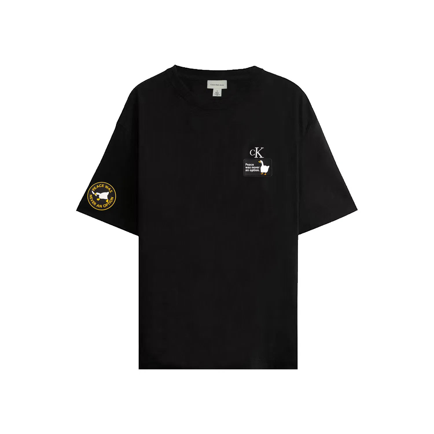 Футболка с круглым вырезом, свободный крой, Calvin Klein, Black